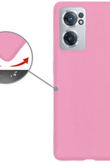 Nomfy Hoesje Geschikt voor OnePlus Nord CE 2 Hoesje Siliconen Cover Case - Hoes Geschikt voor OnePlus Nord CE 2 Hoes Back Case - Lichtroze