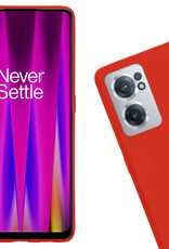 Nomfy Hoesje Geschikt voor OnePlus Nord CE 2 Hoesje Siliconen Cover Case - Hoes Geschikt voor OnePlus Nord CE 2 Hoes Back Case - Rood