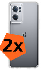 Nomfy Hoesje Geschikt voor OnePlus Nord CE 2 Hoesje Siliconen Cover Case - Hoes Geschikt voor OnePlus Nord CE 2 Hoes Back Case - 2-PACK - Transparant