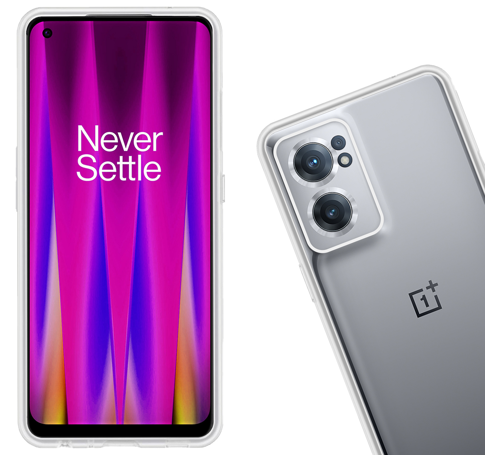 Nomfy Hoesje Geschikt voor OnePlus Nord CE 2 Hoesje Siliconen Cover Case - Hoes Geschikt voor OnePlus Nord CE 2 Hoes Back Case - 2-PACK - Transparant