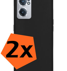 Nomfy Nomfy OnePlus Nord CE 2 Hoesje Siliconen - Zwart - 2 PACK