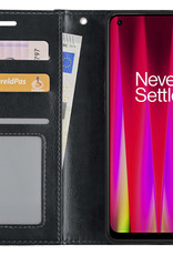 BASEY. Hoes Geschikt voor OnePlus Nord CE 2 Hoesje Bookcase Hoes Flip Case Book Cover - Hoesje Geschikt voor OnePlus Nord CE 2 Hoes Book Case Hoesje - Zwart