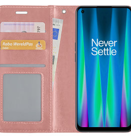 NoXx NoXx OnePlus Nord CE 2 Hoesje Bookcase - Rose Goud