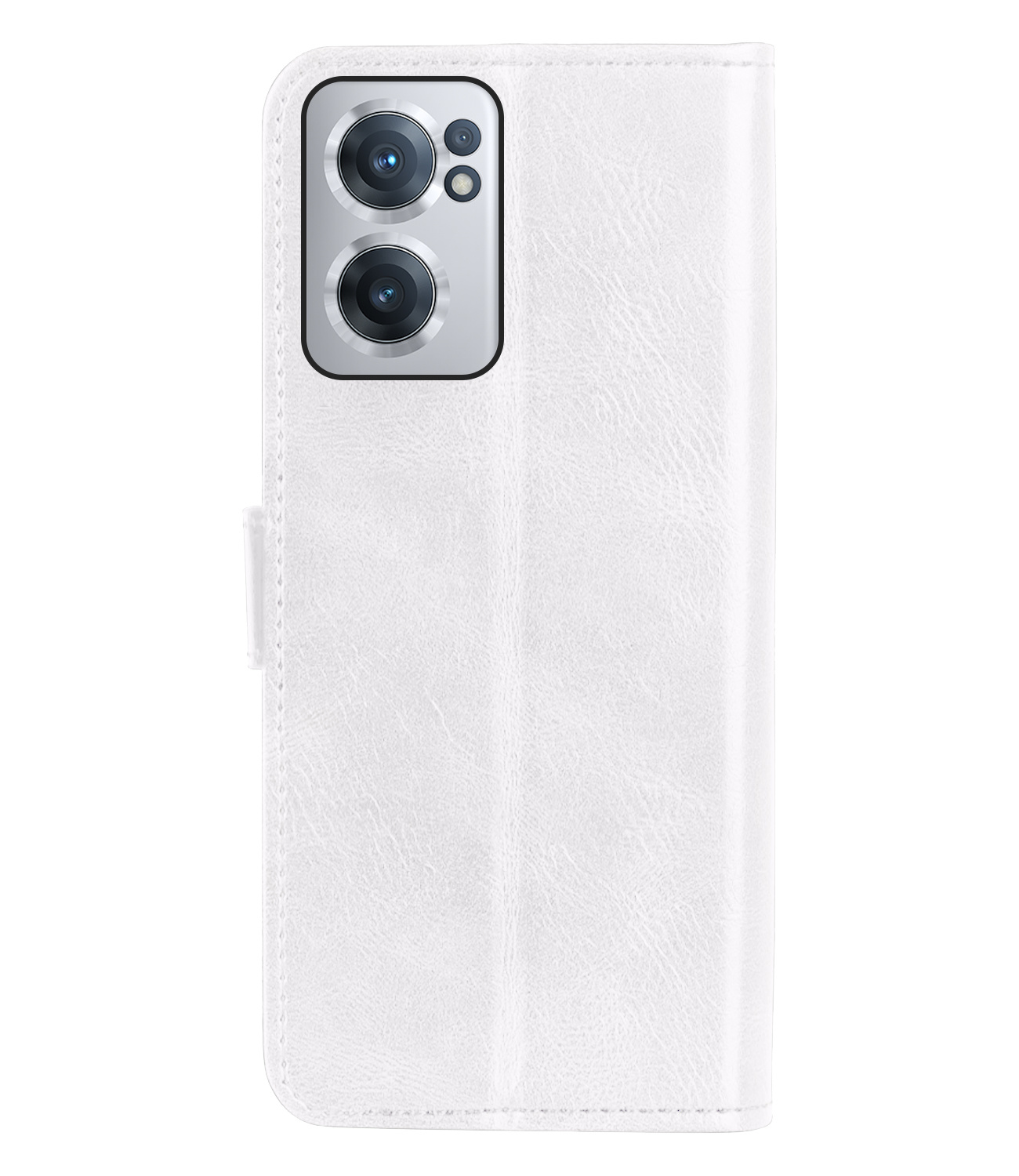 NoXx Hoes Geschikt voor OnePlus Nord CE 2 Hoesje Book Case Hoes Flip Cover Wallet Bookcase - Wit