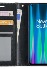 NoXx Hoes Geschikt voor OnePlus Nord CE 2 Hoesje Book Case Hoes Flip Cover Wallet Bookcase - Zwart