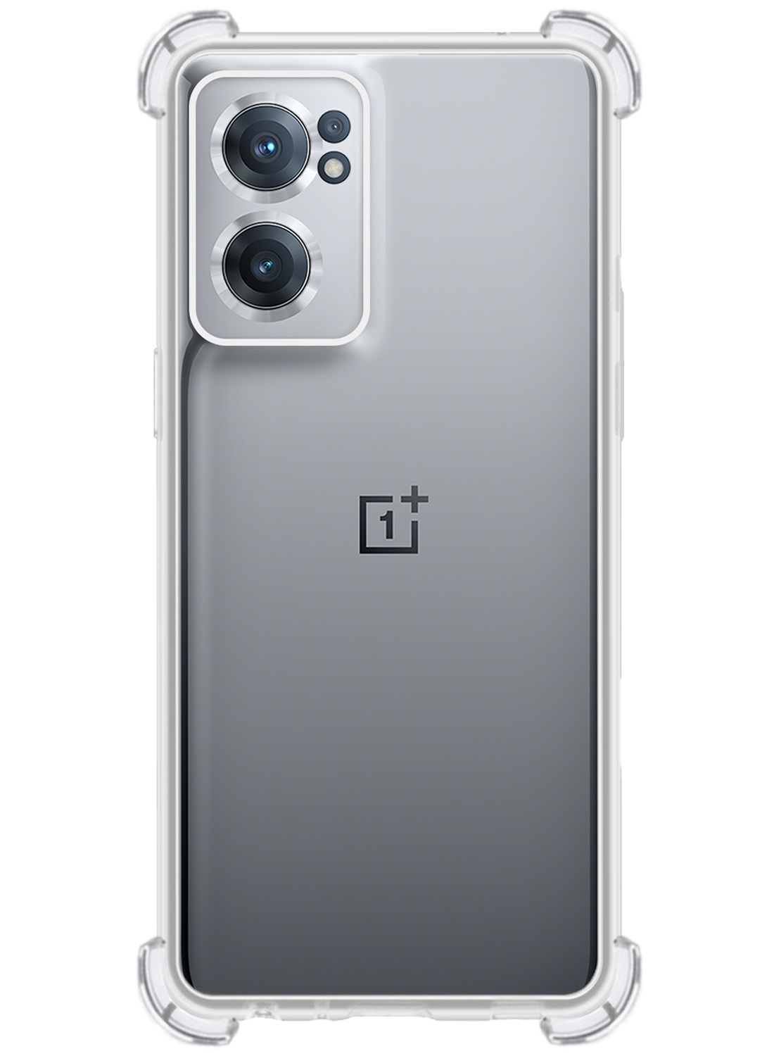 BASEY. Hoes Geschikt voor OnePlus Nord CE 2 Hoesje Shock Proof Case Hoes Siliconen Met Screenprotector - Hoesje Geschikt voor OnePlus Nord CE 2 Hoes Cover Shockproof - Transparant