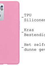 BASEY. Hoes Geschikt voor OnePlus Nord CE 2 Hoesje Siliconen Back Cover Case Met Screenprotector - Hoesje Geschikt voor OnePlus Nord CE 2 Hoes Cover Hoesje - Lichtroze