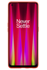 BASEY. Hoes Geschikt voor OnePlus Nord CE 2 Hoesje Siliconen Back Cover Case Met Screenprotector - Hoesje Geschikt voor OnePlus Nord CE 2 Hoes Cover Hoesje - Rood