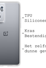 BASEY. Hoes Geschikt voor OnePlus Nord CE 2 Hoesje Siliconen Back Cover Case Met Screenprotector - Hoesje Geschikt voor OnePlus Nord CE 2 Hoes Cover Hoesje - Transparant