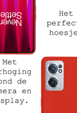 BASEY. Hoes Geschikt voor OnePlus Nord CE 2 Hoesje Siliconen Back Cover Case Met 2x Screenprotector - Hoesje Geschikt voor OnePlus Nord CE 2 Hoes Cover Hoesje - Rood