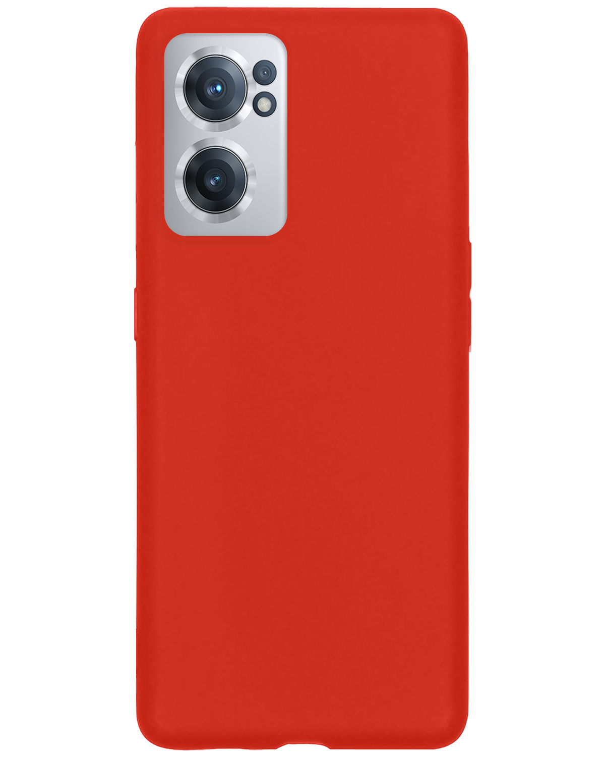 BASEY. Hoes Geschikt voor OnePlus Nord CE 2 Hoesje Siliconen Back Cover Case Met 2x Screenprotector - Hoesje Geschikt voor OnePlus Nord CE 2 Hoes Cover Hoesje - Rood