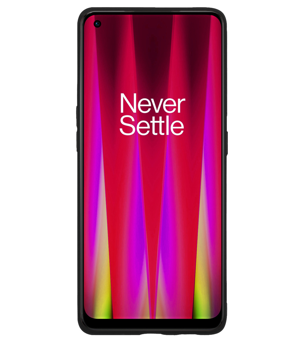 BASEY. Hoes Geschikt voor OnePlus Nord CE 2 Hoesje Siliconen Back Cover Case Met 2x Screenprotector - Hoesje Geschikt voor OnePlus Nord CE 2 Hoes Cover Hoesje - Zwart