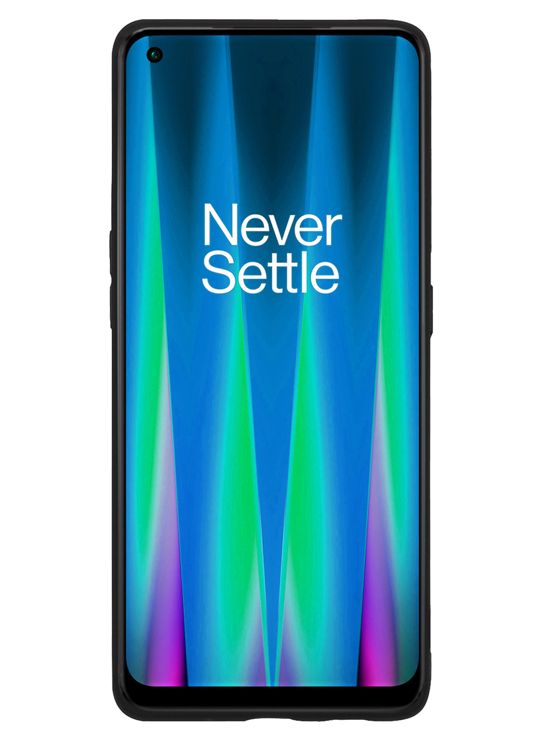 NoXx Hoes Geschikt voor OnePlus Nord CE 2 Hoesje Cover Siliconen Back Case Hoes Met Screenprotector - Zwart