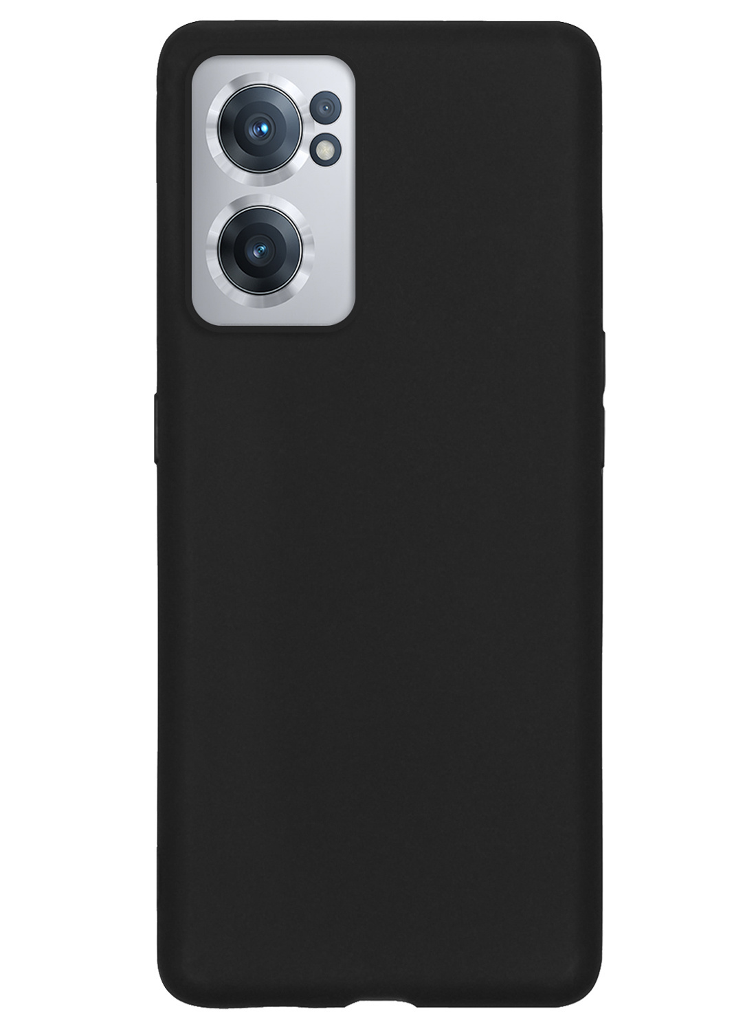 NoXx Hoes Geschikt voor OnePlus Nord CE 2 Hoesje Cover Siliconen Back Case Hoes Met Screenprotector - Zwart
