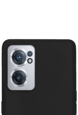 NoXx Hoes Geschikt voor OnePlus Nord CE 2 Hoesje Cover Siliconen Back Case Hoes Met Screenprotector - Zwart