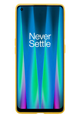 NoXx Hoes Geschikt voor OnePlus Nord CE 2 Hoesje Cover Siliconen Back Case Hoes Met 2x Screenprotector - Geel