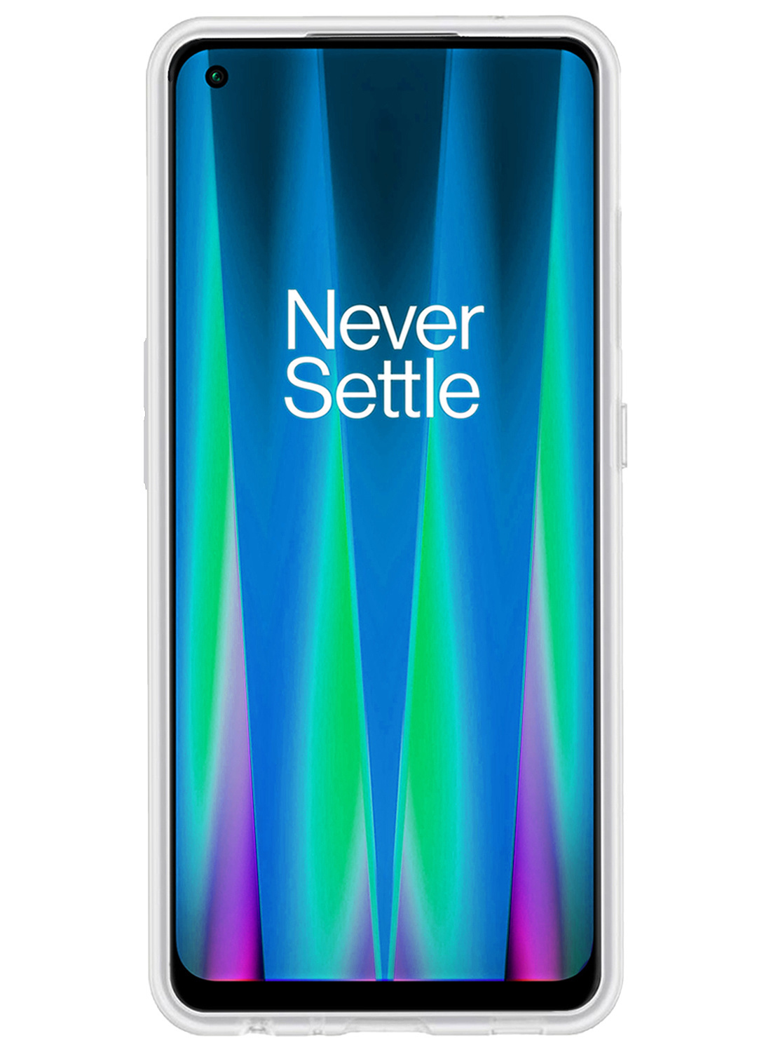 NoXx Hoes Geschikt voor OnePlus Nord CE 2 Hoesje Cover Siliconen Back Case Hoes Met 2x Screenprotector - Transparant