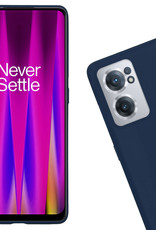 Nomfy Hoesje Geschikt voor OnePlus Nord CE 2 Hoesje Siliconen Cover Case Met 2x Screenprotector - Hoes Geschikt voor OnePlus Nord CE 2 Hoes Back Case - Donkerblauw