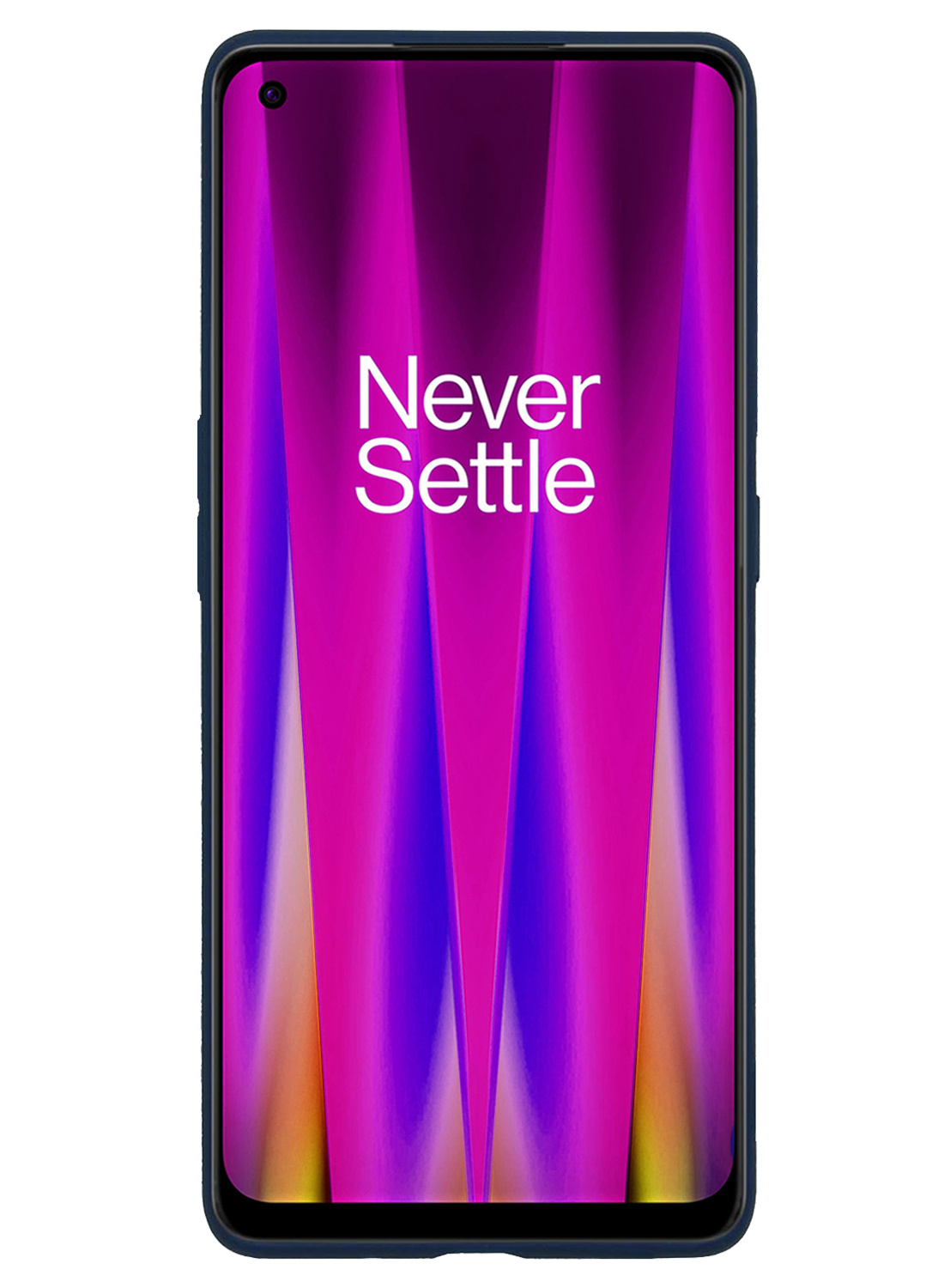 Nomfy Hoesje Geschikt voor OnePlus Nord CE 2 Hoesje Siliconen Cover Case Met 2x Screenprotector - Hoes Geschikt voor OnePlus Nord CE 2 Hoes Back Case - Donkerblauw