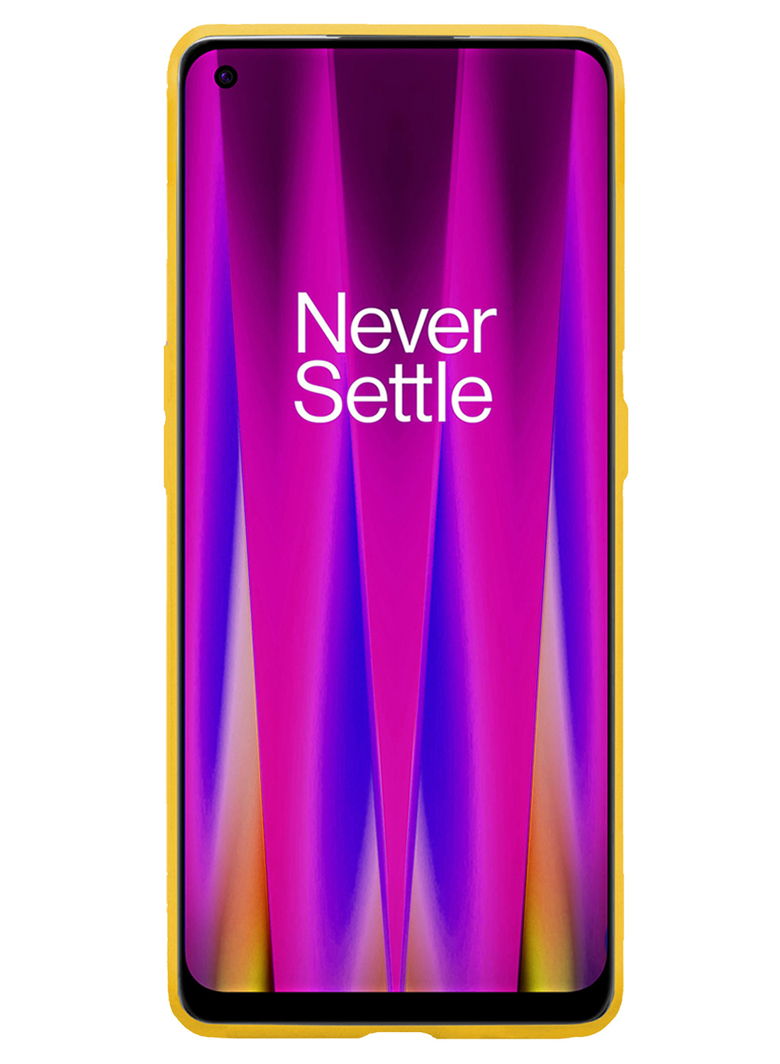 Nomfy Hoesje Geschikt voor OnePlus Nord CE 2 Hoesje Siliconen Cover Case Met 2x Screenprotector - Hoes Geschikt voor OnePlus Nord CE 2 Hoes Back Case - Geel