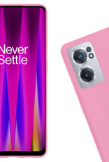 Nomfy Hoesje Geschikt voor OnePlus Nord CE 2 Hoesje Siliconen Cover Case Met 2x Screenprotector - Hoes Geschikt voor OnePlus Nord CE 2 Hoes Back Case - Lichtroze
