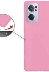 Nomfy Hoesje Geschikt voor OnePlus Nord CE 2 Hoesje Siliconen Cover Case Met 2x Screenprotector - Hoes Geschikt voor OnePlus Nord CE 2 Hoes Back Case - Lichtroze