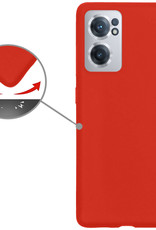 Nomfy Hoesje Geschikt voor OnePlus Nord CE 2 Hoesje Siliconen Cover Case Met 2x Screenprotector - Hoes Geschikt voor OnePlus Nord CE 2 Hoes Back Case - Rood