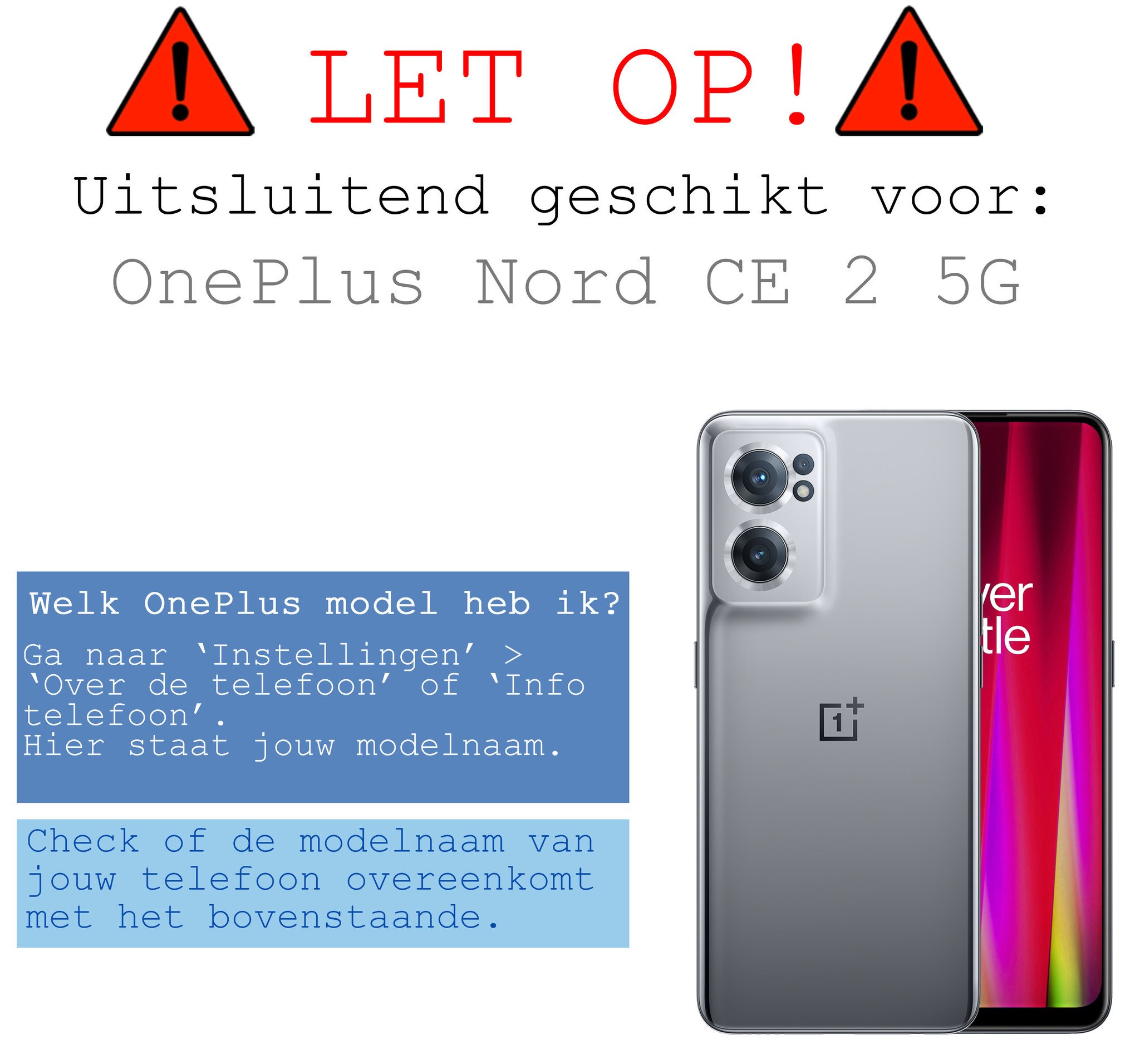 BASEY. Hoes Geschikt voor OnePlus Nord CE 2 Hoesje Bookcase Hoes Flip Case Book Cover Met 2x Screenprotector - Hoesje Geschikt voor OnePlus Nord CE 2 Hoes Book Case Hoesje - Rood