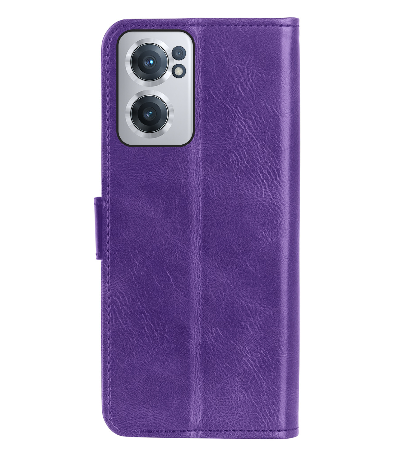 Nomfy Hoesje Geschikt voor OnePlus Nord CE 2 Hoes Bookcase Flipcase Book Cover Met Screenprotector - Hoes Geschikt voor OnePlus Nord CE 2 Hoesje Book Case - Paars