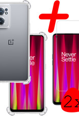 BASEY. Hoes Geschikt voor OnePlus Nord CE 2 Hoesje Shock Proof Case Hoes Siliconen Met 2x Screenprotector - Hoesje Geschikt voor OnePlus Nord CE 2 Hoes Cover Shockproof - Transparant