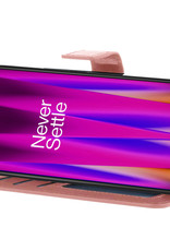 Nomfy Hoesje Geschikt voor OnePlus Nord CE 2 Hoes Bookcase Flipcase Book Cover Met Screenprotector - Hoes Geschikt voor OnePlus Nord CE 2 Hoesje Book Case - Rosé goud