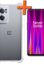 Nomfy Hoesje Geschikt voor OnePlus Nord CE 2 Hoesje Shock Proof Cover Case Shockproof Met Screenprotector - Hoes Geschikt voor OnePlus Nord CE 2 Hoes Siliconen Back Case - Transparant