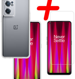 BASEY. BASEY. OnePlus Nord CE 2 Hoesje Siliconen Met Screenprotector - Transparant