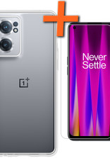 Nomfy Hoesje Geschikt voor OnePlus Nord CE 2 Hoesje Siliconen Cover Case Met Screenprotector - Hoes Geschikt voor OnePlus Nord CE 2 Hoes Back Case - Transparant