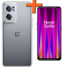 Nomfy Nomfy OnePlus Nord CE 2 Hoesje Siliconen Met Screenprotector - Transparant