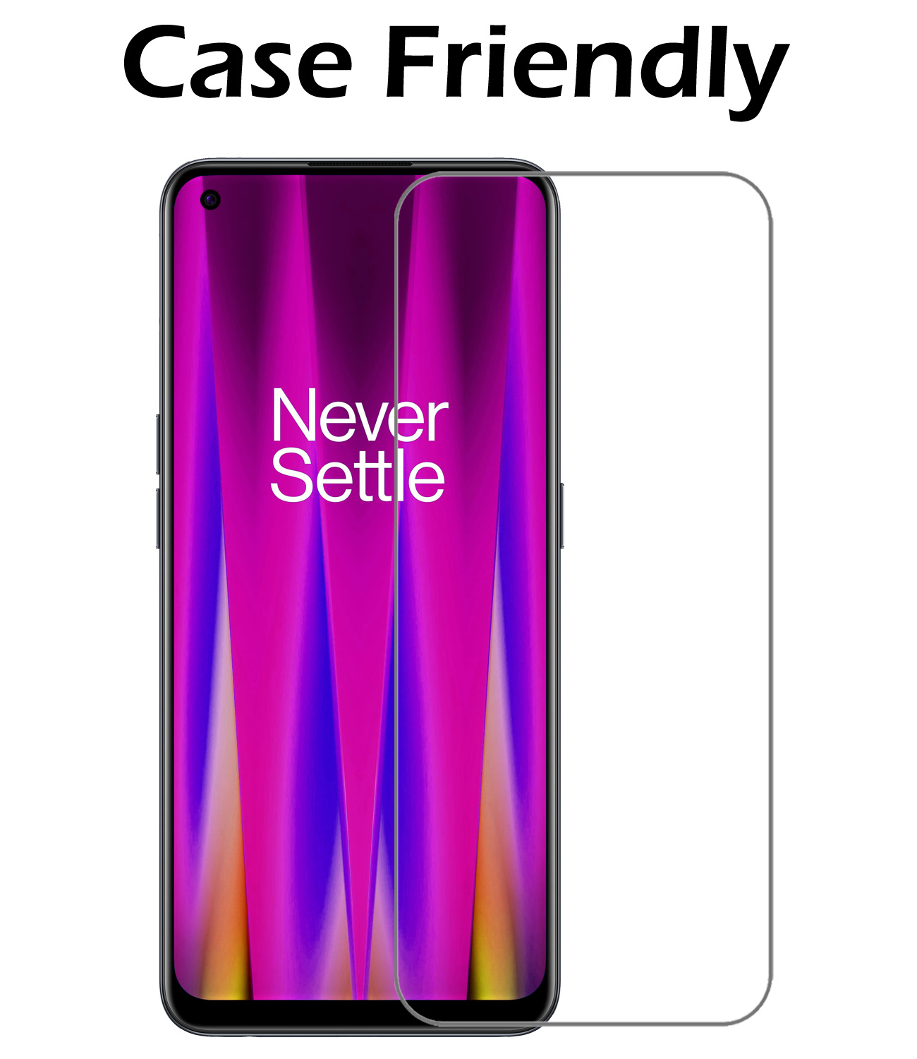 Nomfy Hoesje Geschikt voor OnePlus Nord CE 2 Hoesje Siliconen Cover Case Met Screenprotector - Hoes Geschikt voor OnePlus Nord CE 2 Hoes Back Case - Zwart