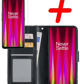 BASEY. BASEY. OnePlus Nord CE 2 Hoesje Bookcase Zwart Met Screenprotector