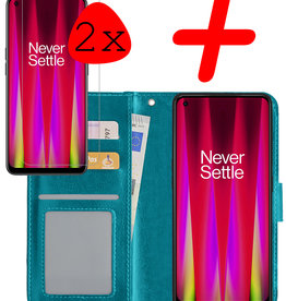 BASEY. BASEY. OnePlus Nord CE 2 Hoesje Bookcase Turquoise Met 2x Screenprotector