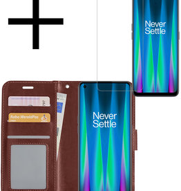 NoXx NoXx OnePlus Nord CE 2 Hoesje Bookcase Bruin Met Screenprotector