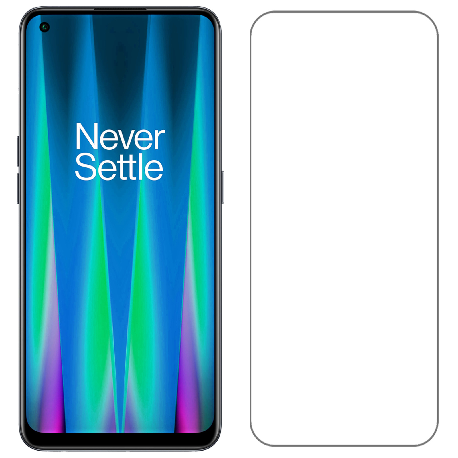 NoXx Hoes Geschikt voor OnePlus Nord CE 2 Hoesje Book Case Hoes Flip Cover Wallet Bookcase Met Screenprotector - Rood