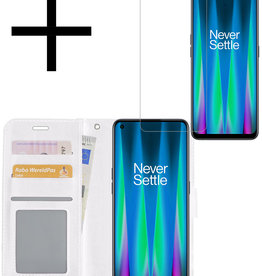 NoXx NoXx OnePlus Nord CE 2 Hoesje Bookcase Wit Met Screenprotector