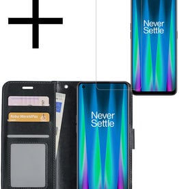 NoXx NoXx OnePlus Nord CE 2 Hoesje Bookcase Zwart Met Screenprotector