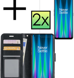 NoXx NoXx OnePlus Nord CE 2 Hoesje Bookcase Zwart Met 2x Screenprotector