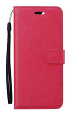 Nomfy Hoesje Geschikt voor OnePlus Nord CE 2 Hoes Bookcase Flipcase Book Cover Met Screenprotector - Hoes Geschikt voor OnePlus Nord CE 2 Hoesje Book Case - Donkerroze