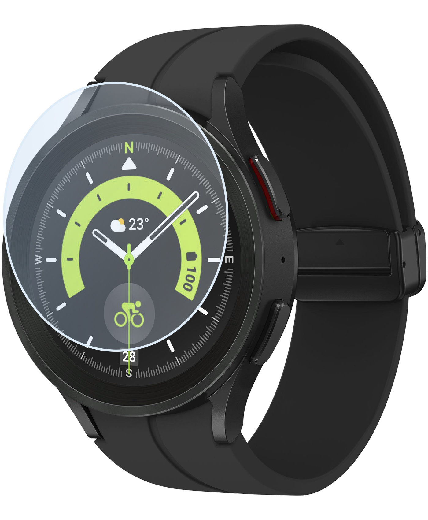 NoXx Screenprotector Geschikt voor Samsung Watch 5 Pro 45 mm Screenprotector Tempered Glass Gehard Glas