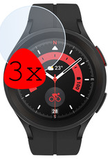 BASEY. Screenprotector Geschikt voor Samsung Watch 5 Pro 45 mm Screenprotector Tempered Glass Beschermglas - Screenprotector Geschikt voor Samsung Galaxy Watch 5 Pro (45 mm) Screen Protector - 3 Stuks