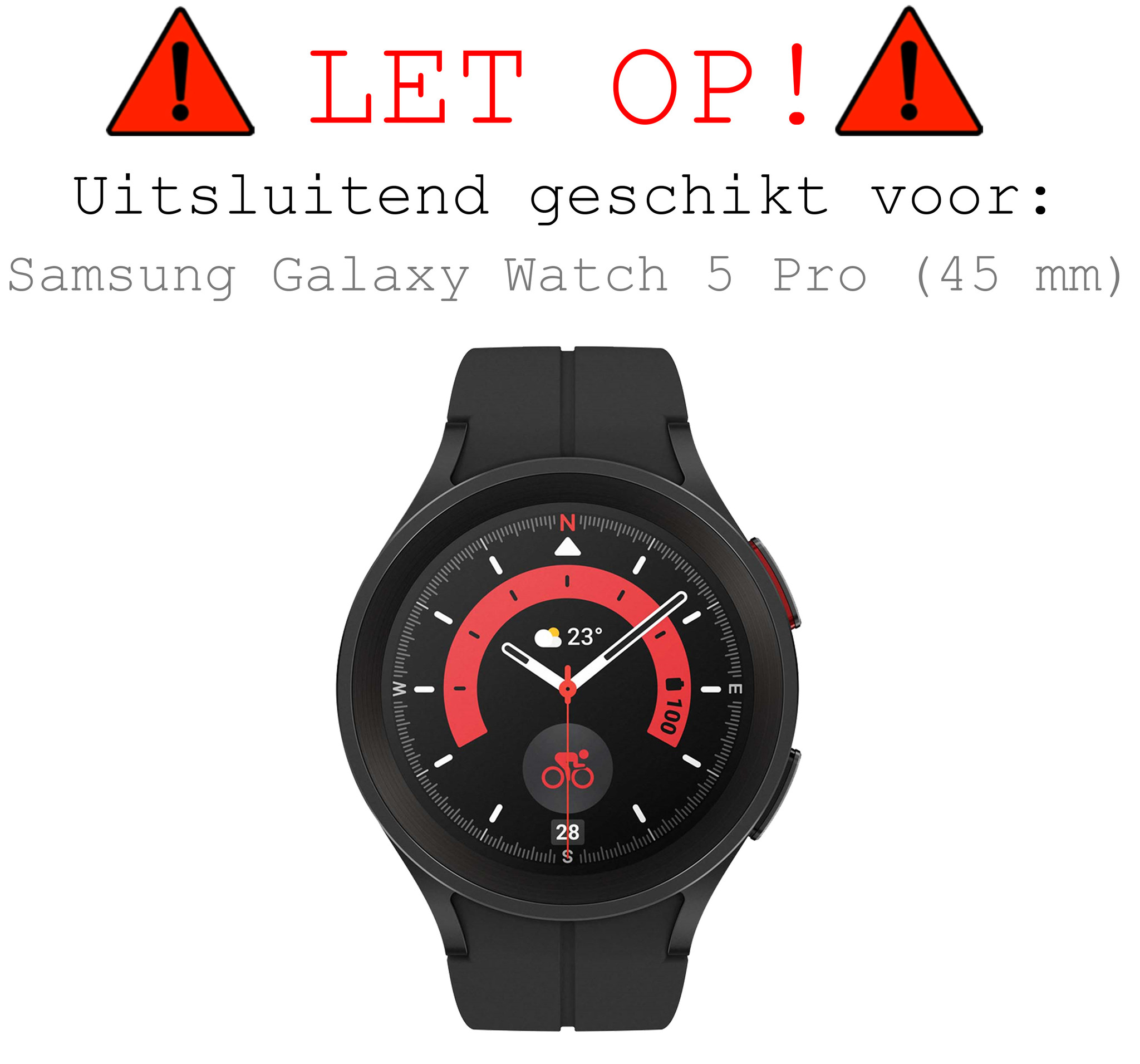 BASEY. Screenprotector Geschikt voor Samsung Watch 5 Pro 45 mm Screenprotector Tempered Glass Beschermglas - Screenprotector Geschikt voor Samsung Galaxy Watch 5 Pro (45 mm) Screen Protector - 2 Stuks