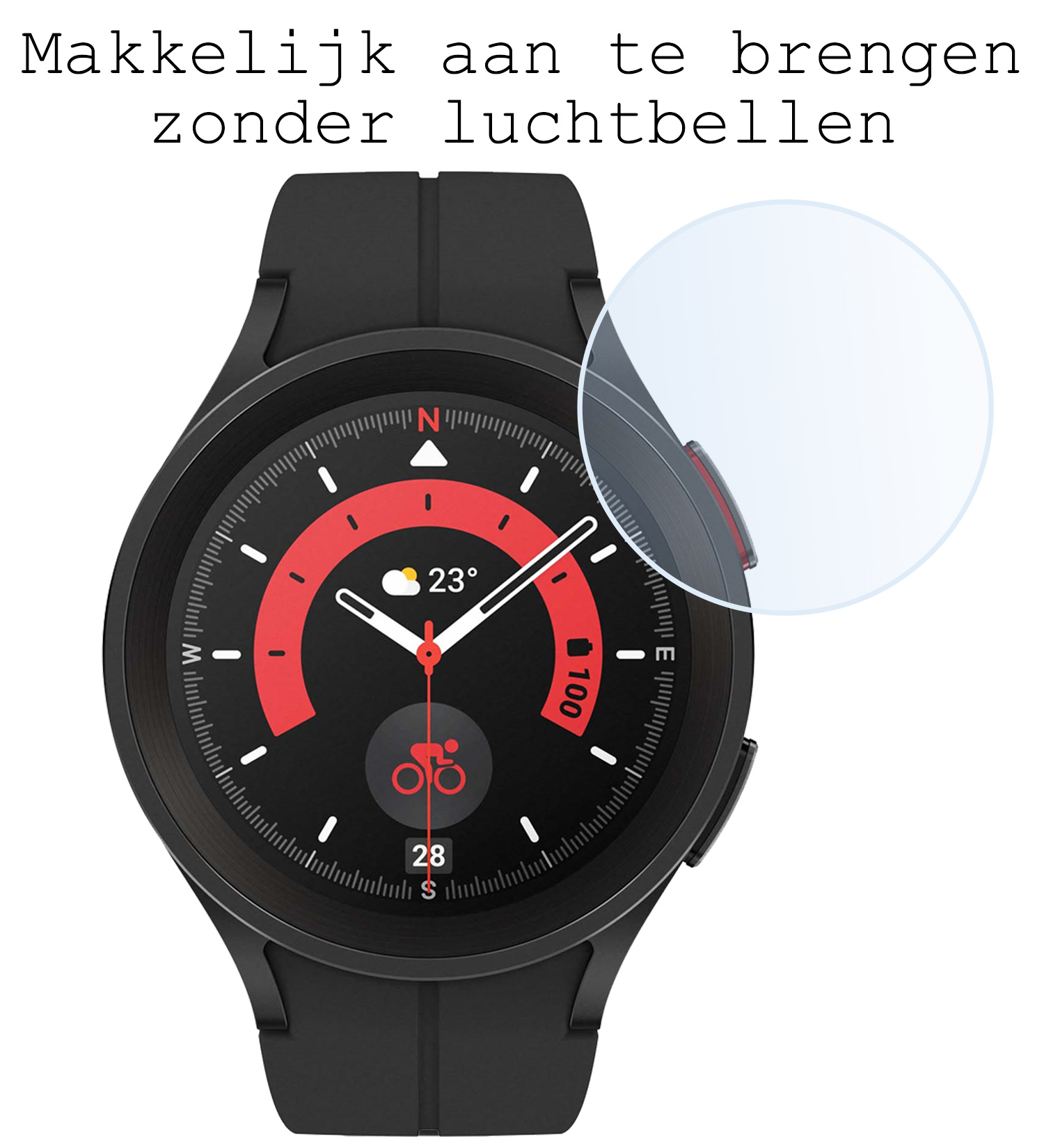 BASEY. Screenprotector Geschikt voor Samsung Watch 5 Pro 45 mm Screenprotector Tempered Glass Beschermglas - Screenprotector Geschikt voor Samsung Galaxy Watch 5 Pro (45 mm) Screen Protector