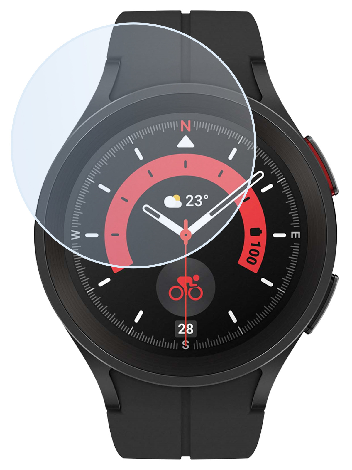 BASEY. Screenprotector Geschikt voor Samsung Watch 5 Pro 45 mm Screenprotector Tempered Glass Beschermglas - Screenprotector Geschikt voor Samsung Galaxy Watch 5 Pro (45 mm) Screen Protector