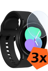 Nomfy Screenprotector Geschikt voor Samsung Watch 5 44 mm Screenprotector Bescherm Glas - Screen Protector Geschikt voor Samsung Galaxy Watch 5 (44 mm) Screenprotector Tempered Glass - 3 PACK